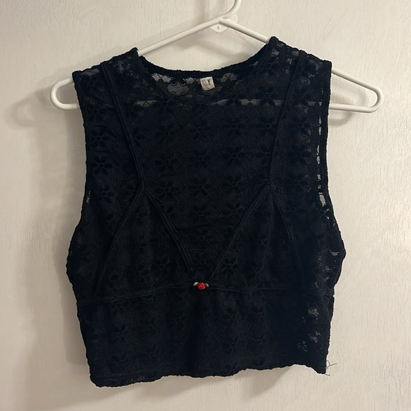 Fashion brand company sheer lace bikini crop tank - Picture 3 of 4